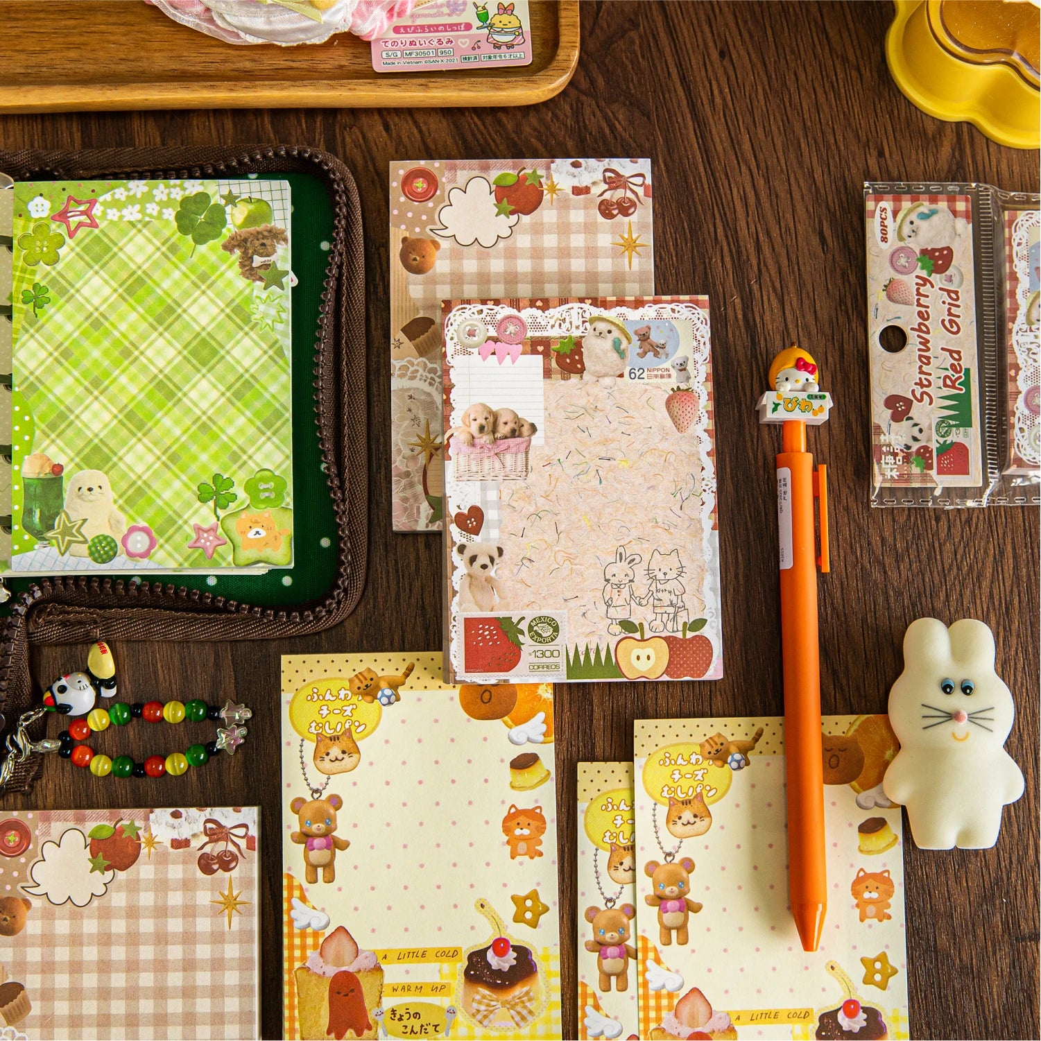 80pcs/pack Kawaii Japanese Stationery Student Message Memo Sticky Paper Scrapbook Background Paper School Office Supplies