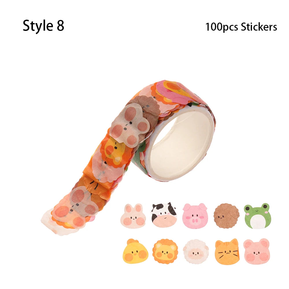 School Supplies Kawaii DIY Stationery Washi Tape Diary Label Sticky Paper Scrapbooking Sticker