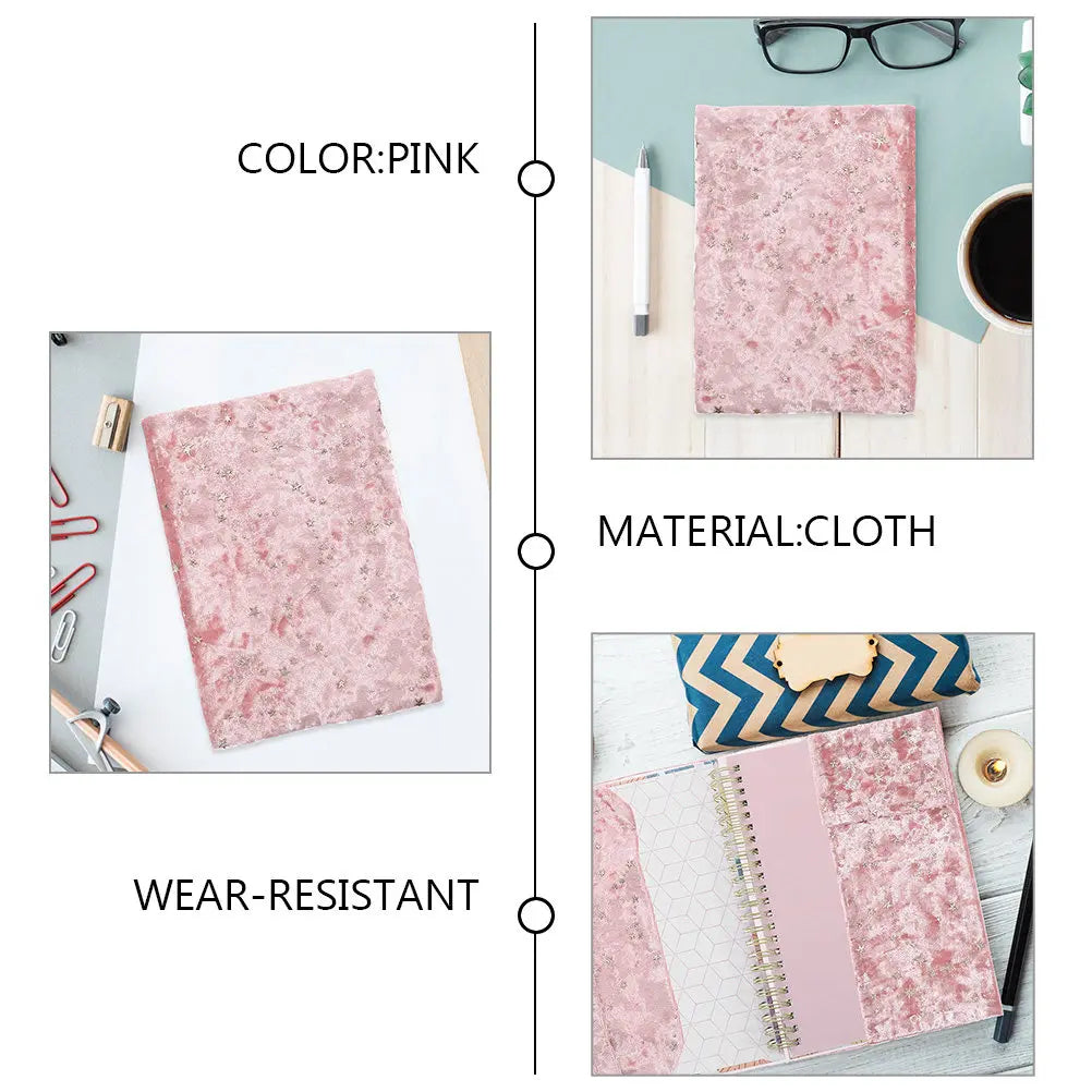 Fabric Book Cover Reusable Wear-Resistant Protector for Hardcover Textbooks Diaries Adjustable Novelty Sleeve Decoration