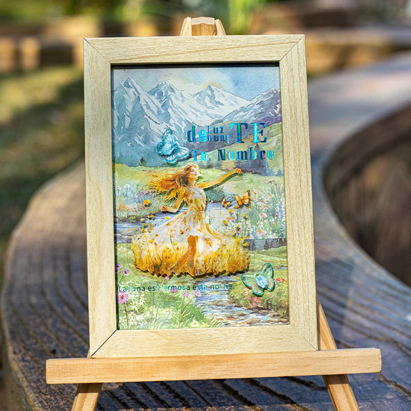 Material Paper 30 sheets/bag Spring Watercolour Landscape Handbook Stationery DIY Handmade & Scrapbook Journal Decoration
