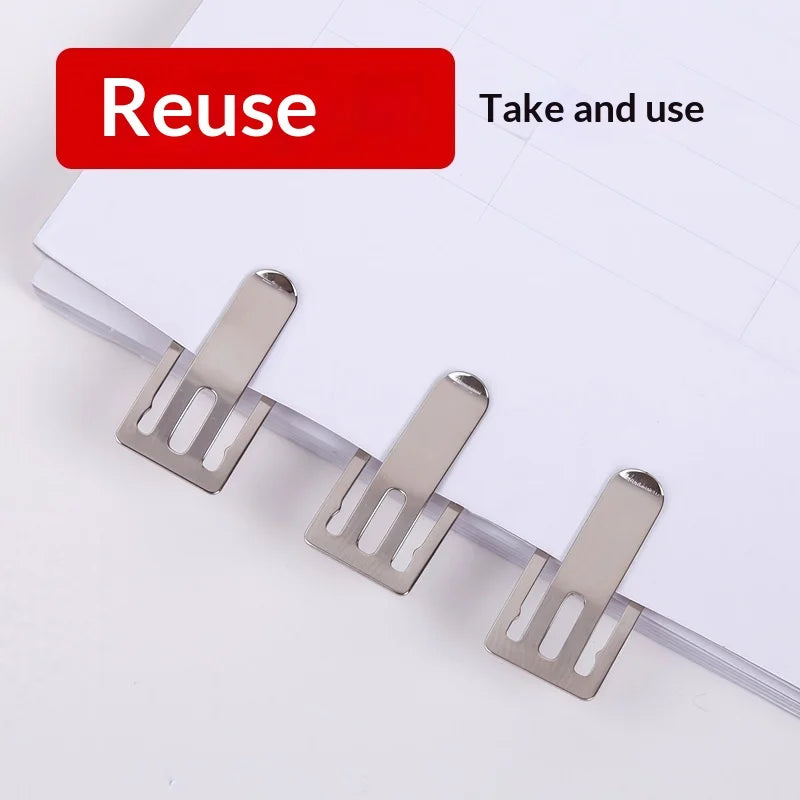 Cute Metal Paper Clip Office Supplies Creative Color Stationery Silver Folder File Folder Pin Bookmark Creative Stationery