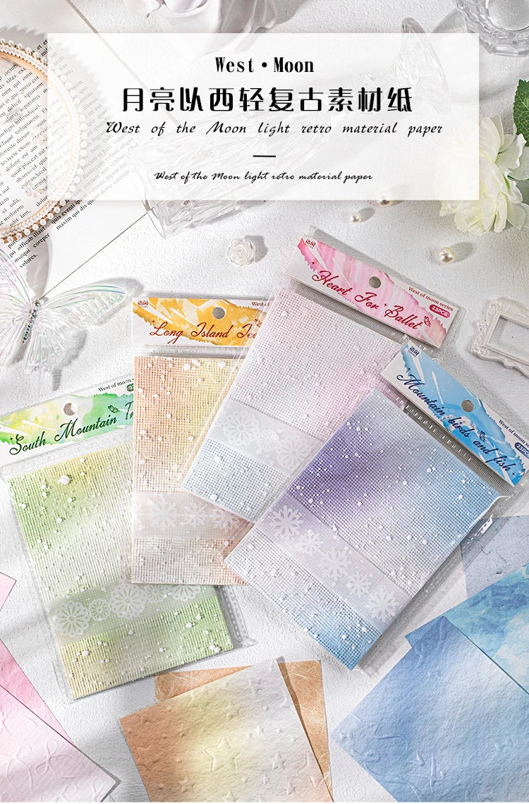 23 Sheets Large Size Aesthetics Stationery School Scrapbooking Supplies Decor Material Papers Background Paper Journal Diary