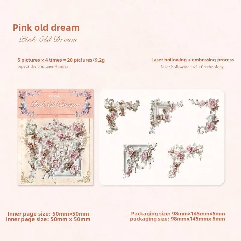20 Pcs Material Decorative Paper DIY Scrapbooking Collage Stationery Junk Journal Photo Album Decor Paper