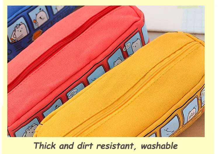 Pencil bag Creative large capacity pencil case cartoon  pencil case student pencil case stationery case school office supplies