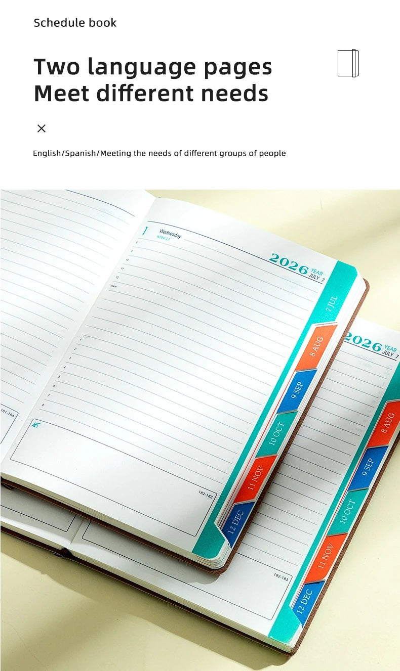 2026 Planner, Self-Discipline Calendar Planner, Weekly & Monthly Planner Layouts, 360-Page Daily Organizer,Portable Planner Book
