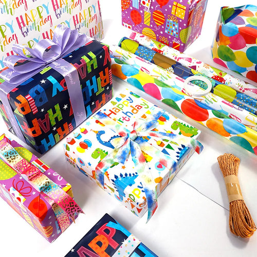 16in x 118in Wrapping Paper DIY For Wrapped Christmas Birthday Present Moving Decorative Gift Black White Packing Craft Material