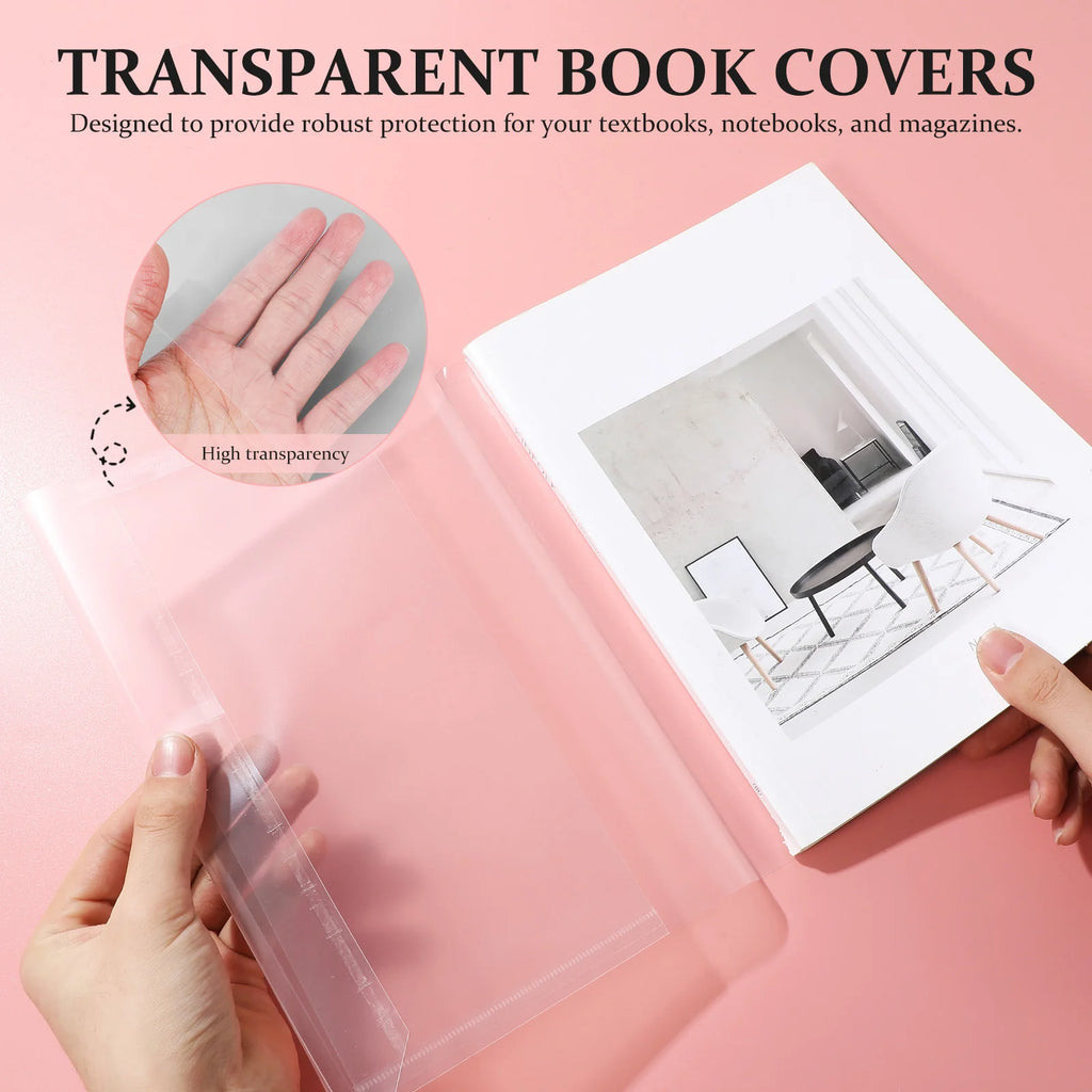 5 Pcs B5 Clear Book Cover Protect 16k Back Covers for Textbooks Waterproof Sleeves