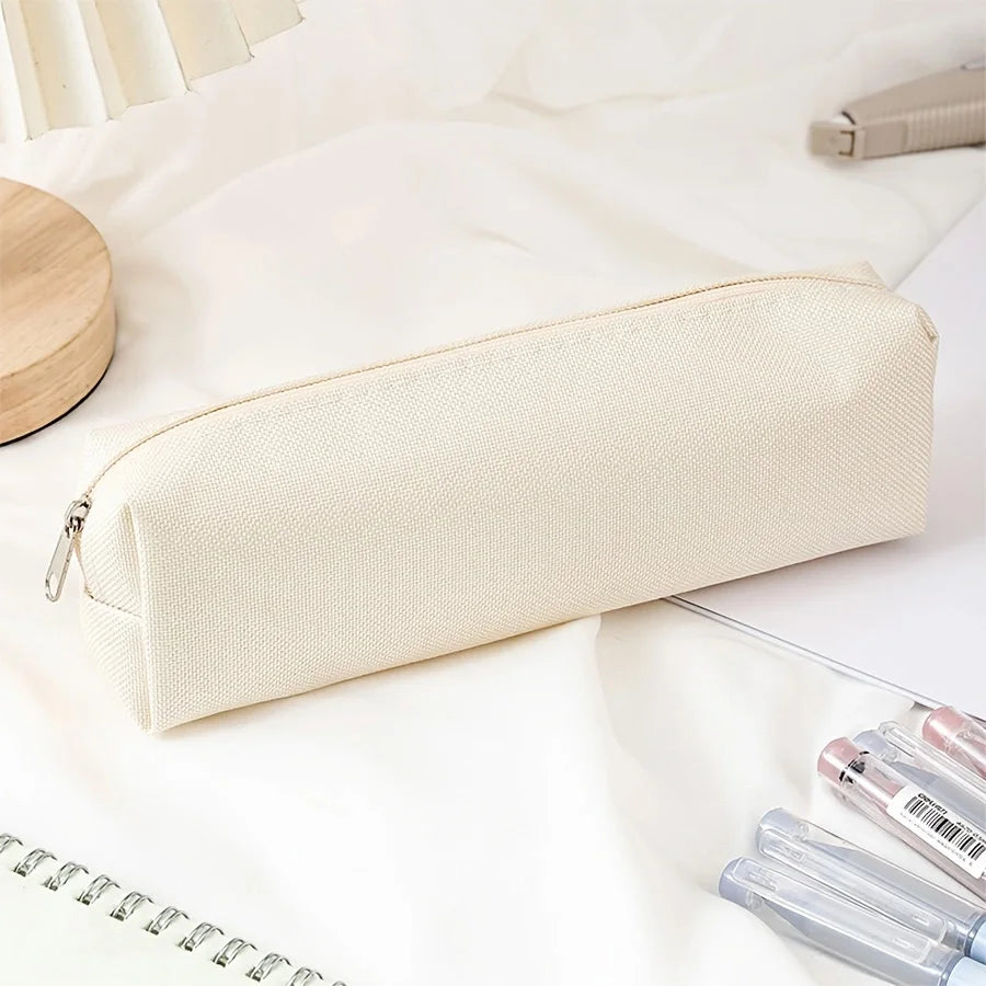 1pc simple pencil case, portable pencil case - suitable for office, school, youth, girls, boys, men and women!