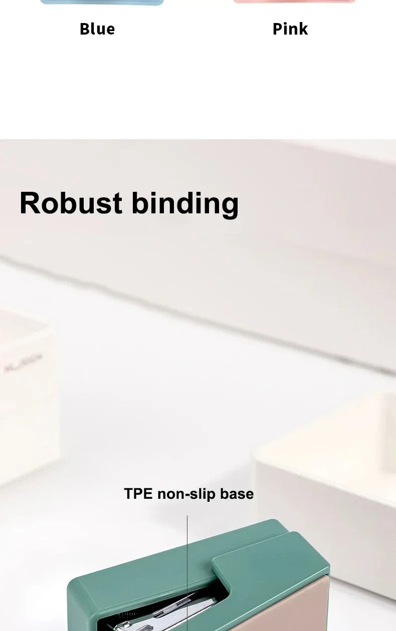 Mini Stapler Set Portable Color Paper Binding Machine Use 24/6 26/6 Staples Fashion Stationery Office Supplies