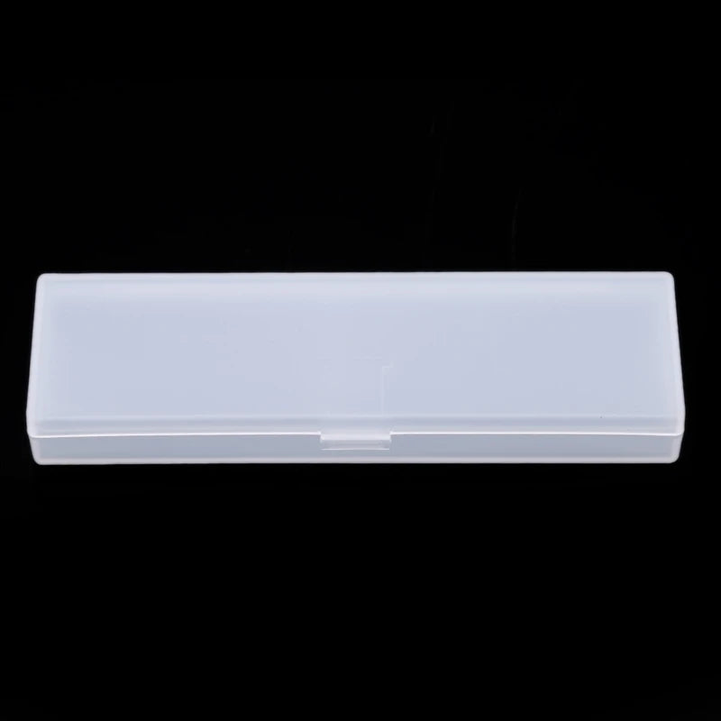 Pencil Cases School Office Simple Matte Transparent Plastic Box Frosted Pink Green White Pens Storage Stationery Supplies