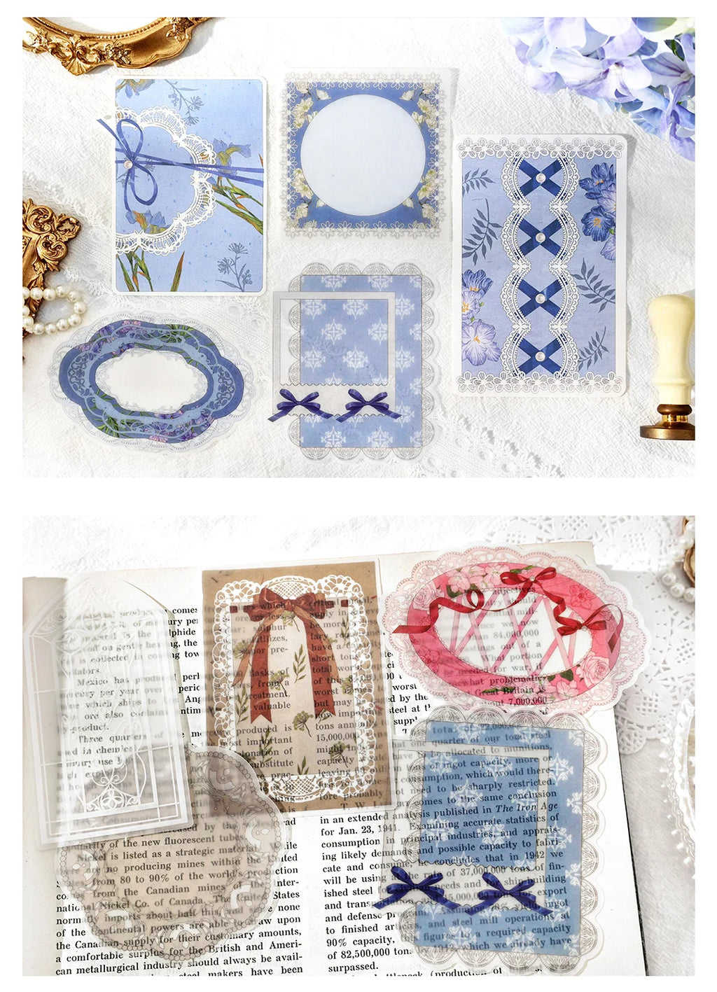 4 styles 30 pcs Vintage material paper Junk Journal DIY Scrapbooking Collage Materials Creative Stationery background paper