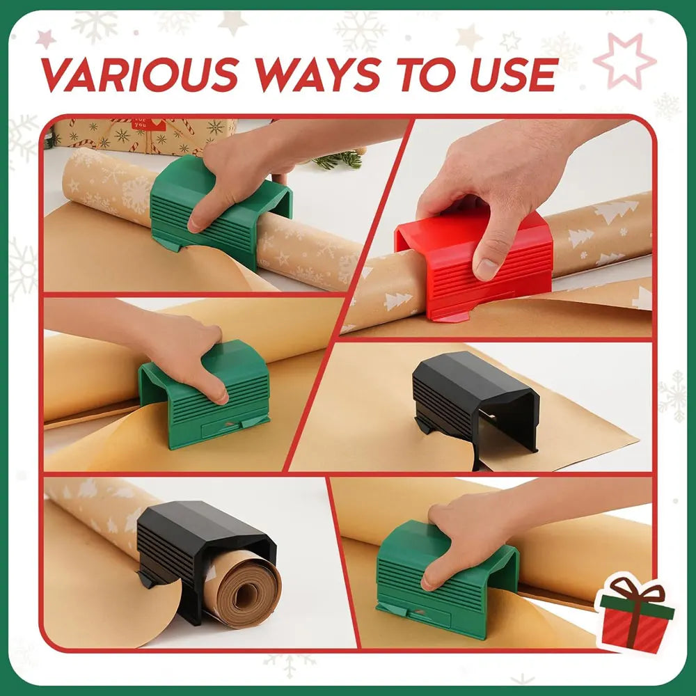 1pc Gift Wrap Paper Cutter, an efficient and portable manual cutting tool suitable for scrapbooking and making gift wrapping.