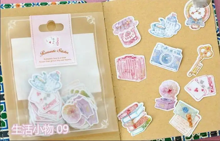 Special Price! 65-70 Pieces / More Romantic Mini Paper Sticker Bag Diy Diary Planner Decorative Map Scrapbook Kawaii Stationery