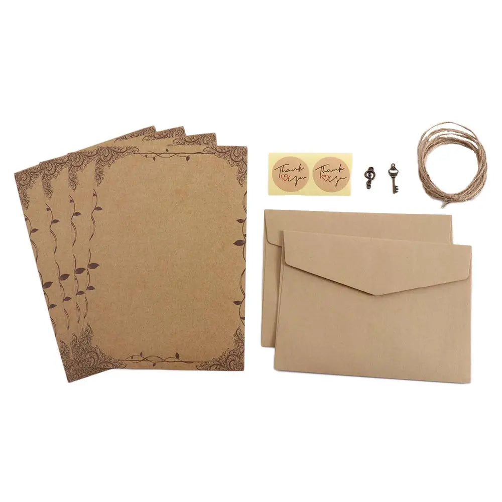 Stationery Flower Desig Letter Paper Craft Paper Kraft Paper Old Europe Style Letter Pad Writing Paper Retro Vintage Envelope