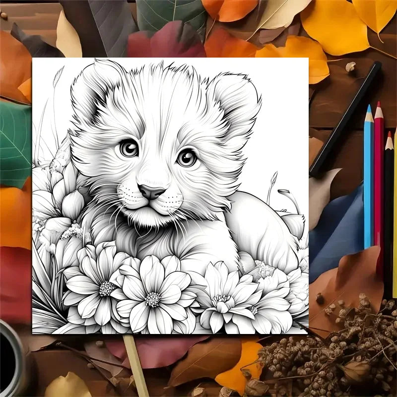 Coloring Books for Adults & Kids - Thick Pages Anti-Stress Creative Art Activity Drawing Painting Books for Relaxation