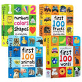 First 100 English Words Cardboard Book Language Learning Aids Vocabulary Building Bedtime Reading Learn to Read for Preschool