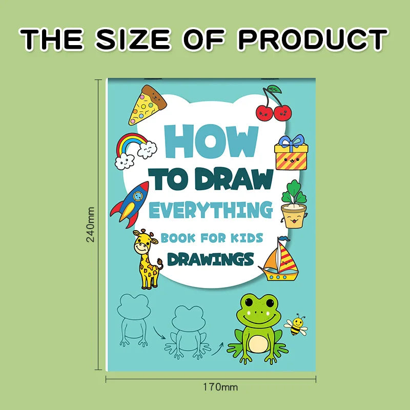 Drawing Books for Kids Step By Step Learn How to Draw Everything Easy Tutorial Creative Gift Childrens Art Set
