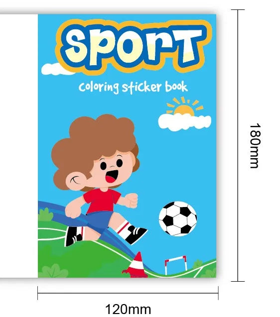 Coloring Book Children Sticker Books Fun Coloring Books 3-6 years Early Education Preschool Activities DIY Themed Drawing Books