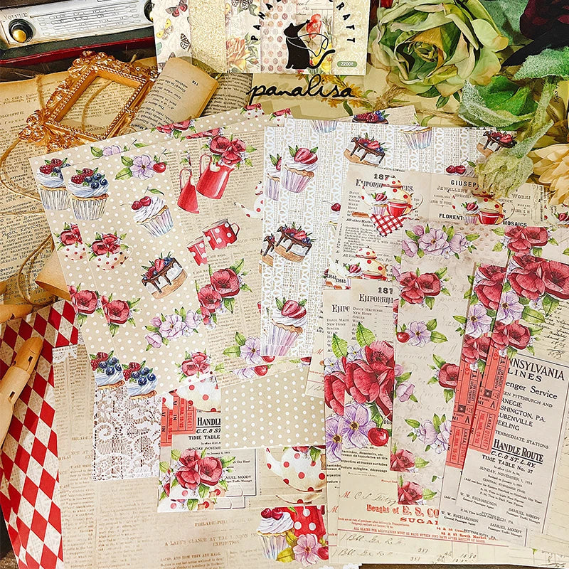 12 Sheet Scrapbooking Paper 15x15cm, Christmas Journal Planner Paper Pad Cardstock Backgrounds Card for DIY Art Craft Decoration