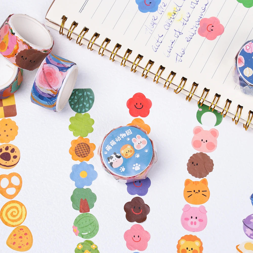 School Supplies Kawaii DIY Stationery Washi Tape Diary Label Sticky Paper Scrapbooking Sticker