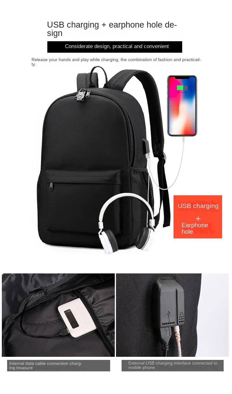 Kids Anti Theft School Backpack Set with Roblox Game Print 2 Piece Bookbag and Pencil Pouch for Boys Girls Student Backpack