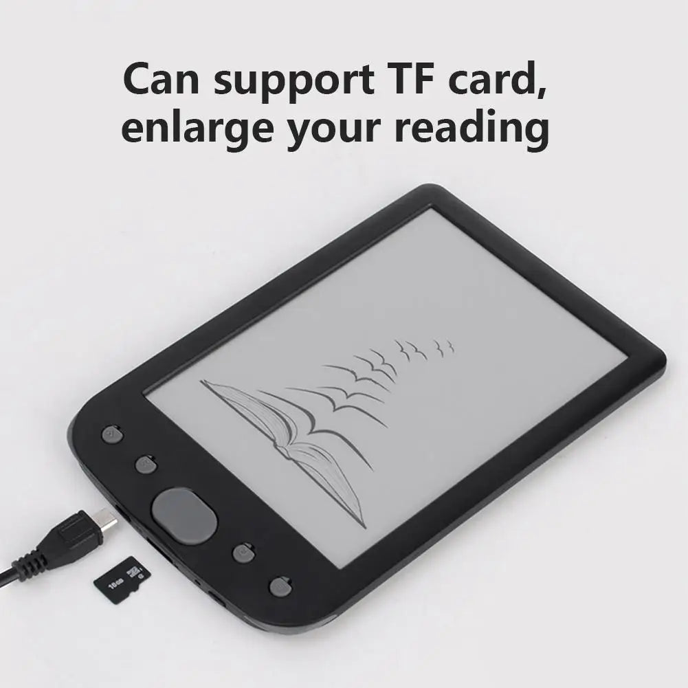 2026 New E-Book Reader - 6-Inch Glare-Free E-Ink Screen, 8GB Storage + TF Card Expansion, Adjustable Light, Ultra-Long Endurance