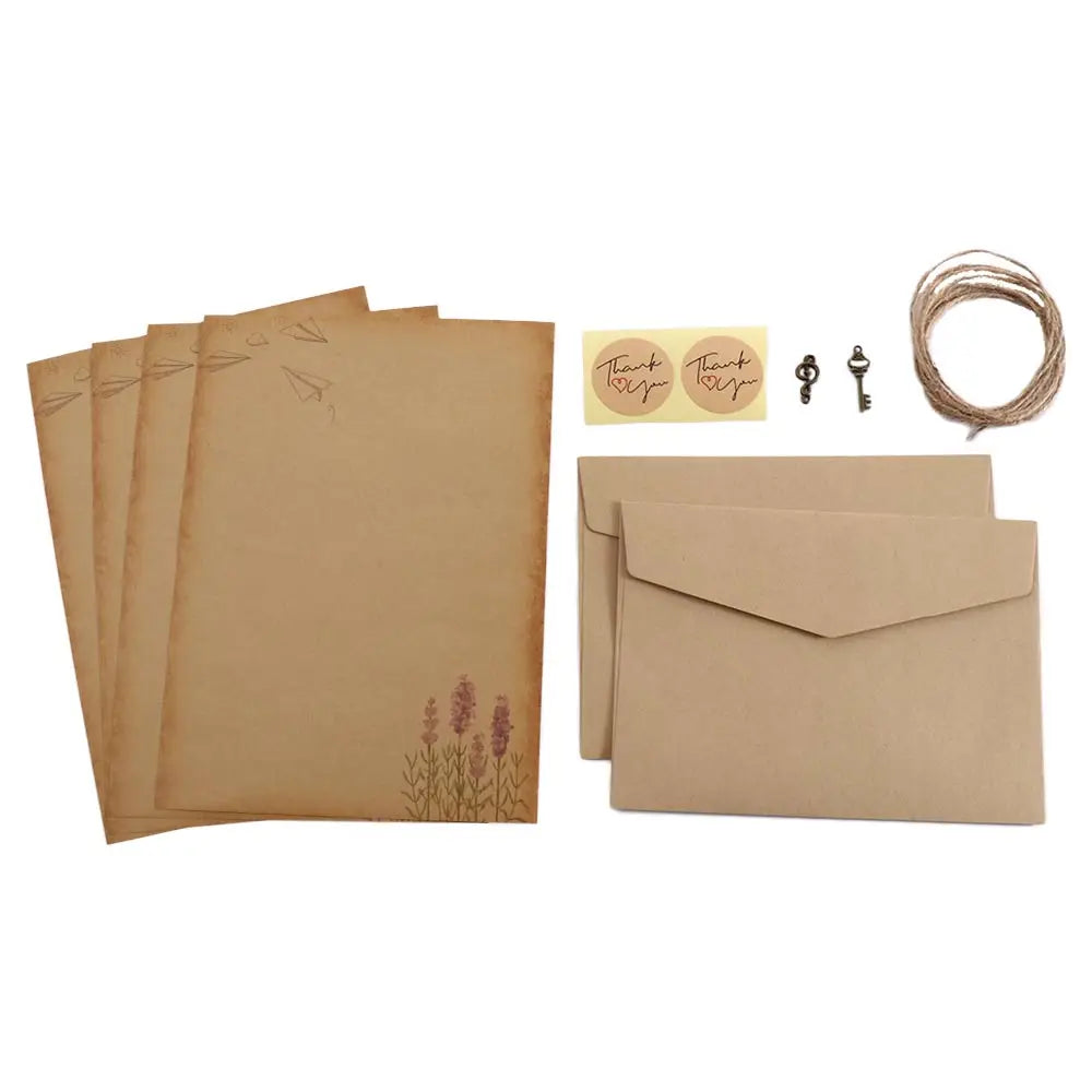 Stationery Flower Desig Letter Paper Craft Paper Kraft Paper Old Europe Style Letter Pad Writing Paper Retro Vintage Envelope