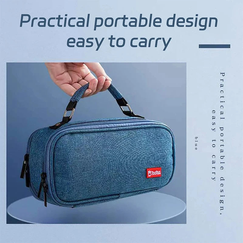 Pen Storage Bag Pencil Case 4 Layer Large Capacity Cosmetic High Quality Study Supplies Simple Student Stationary Boxes