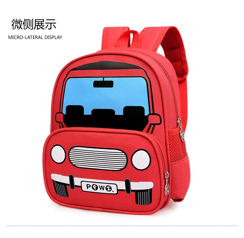Boys Backpack Cartoon Car Kindergarten Fashion Schoolbag Casual Children Shoulders Bag Kids Girls Students Bags Mochila Infantil