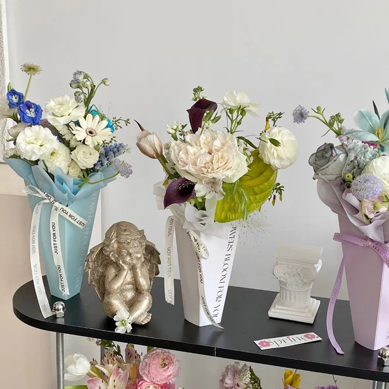 1pc Flower Wrapping Paper Gift Box Bouquet Packaging Bag Flowers Paper Wrapping Material Graduation Wedding Party Supplies