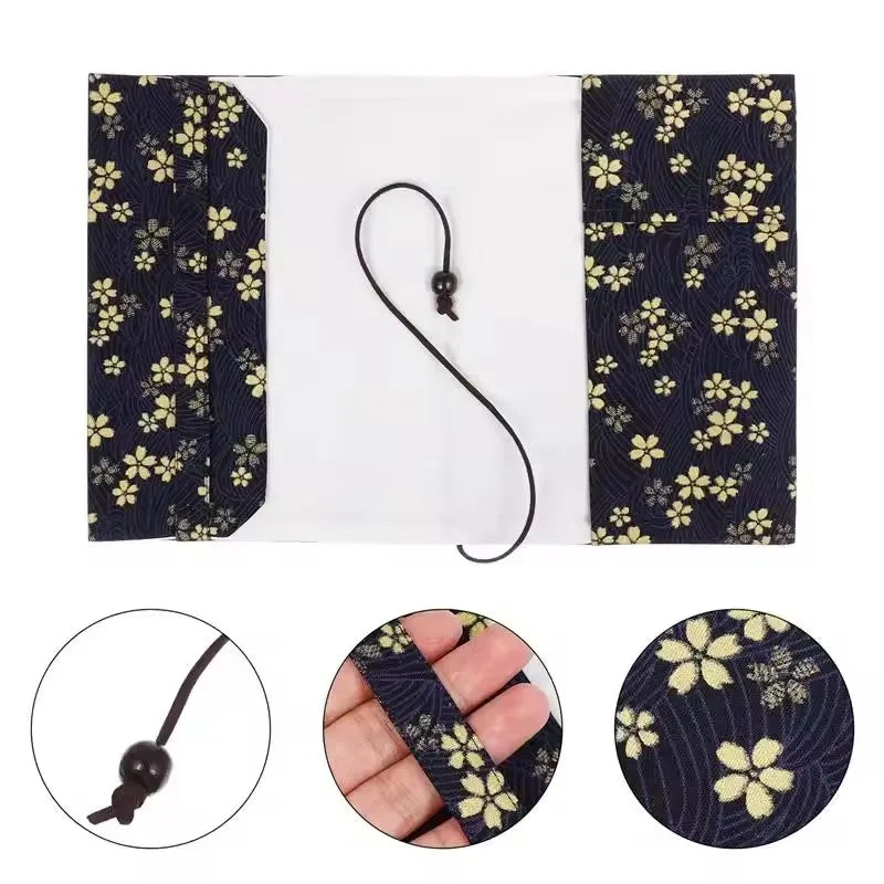 Adjustable Book Cover Floral Printing Book Paperback Protective Cover Fabric Handmade Hand Account Book Textbook Decor