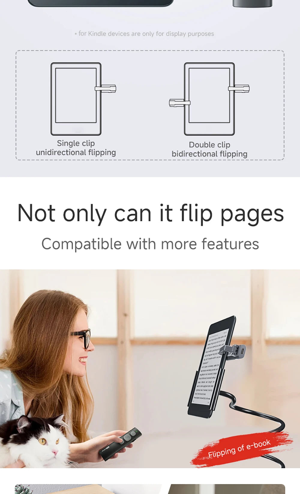 For Kindle Control Pen Paging Device E-book Reader Swipe Remote Control Page Turner Clicker for Kindle Paperwhite Ereaders
