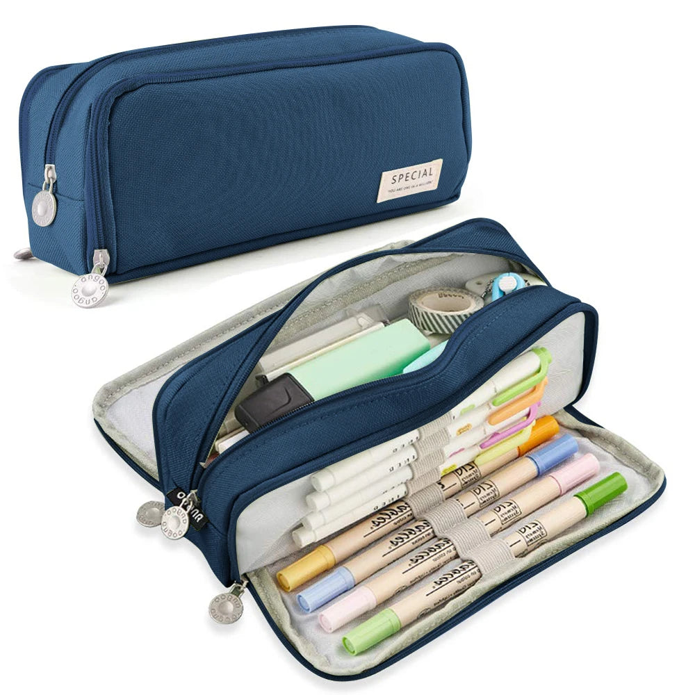 New extra large capacity portable pencil case, simple aesthetics lightweight and durable, ideal for students and offices