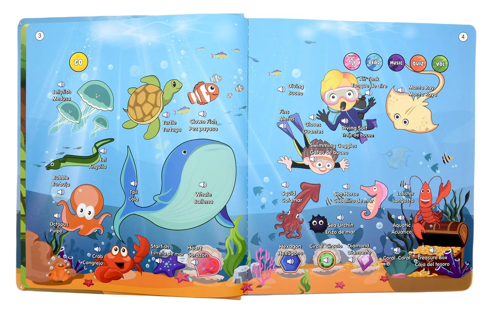 Spanish English Talking Learning Book for Kids Interactive Audio Sound Books Toddler Educational Toy To Learn Spanish Bilingual
