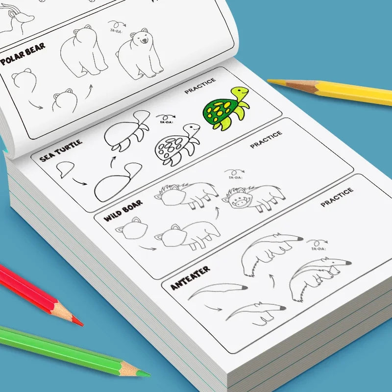 Drawing Books for Kids Step By Step Learn How to Draw Everything Easy Tutorial Creative Gift Childrens Art Set
