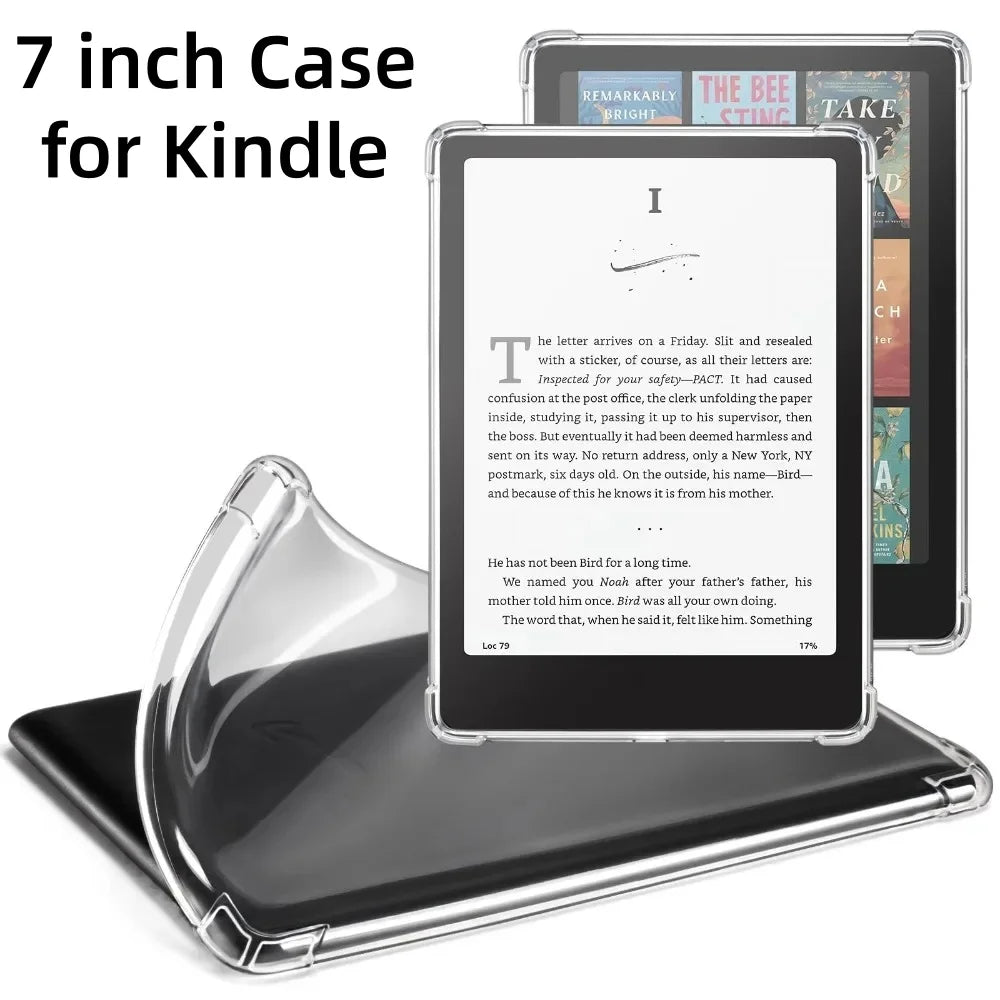 Paperwhite 12th Generation 7 Inch Transparent Case for Kindle Four Corner Airbag Anti Drop Soft TPU Cover for Kindle Paper White
