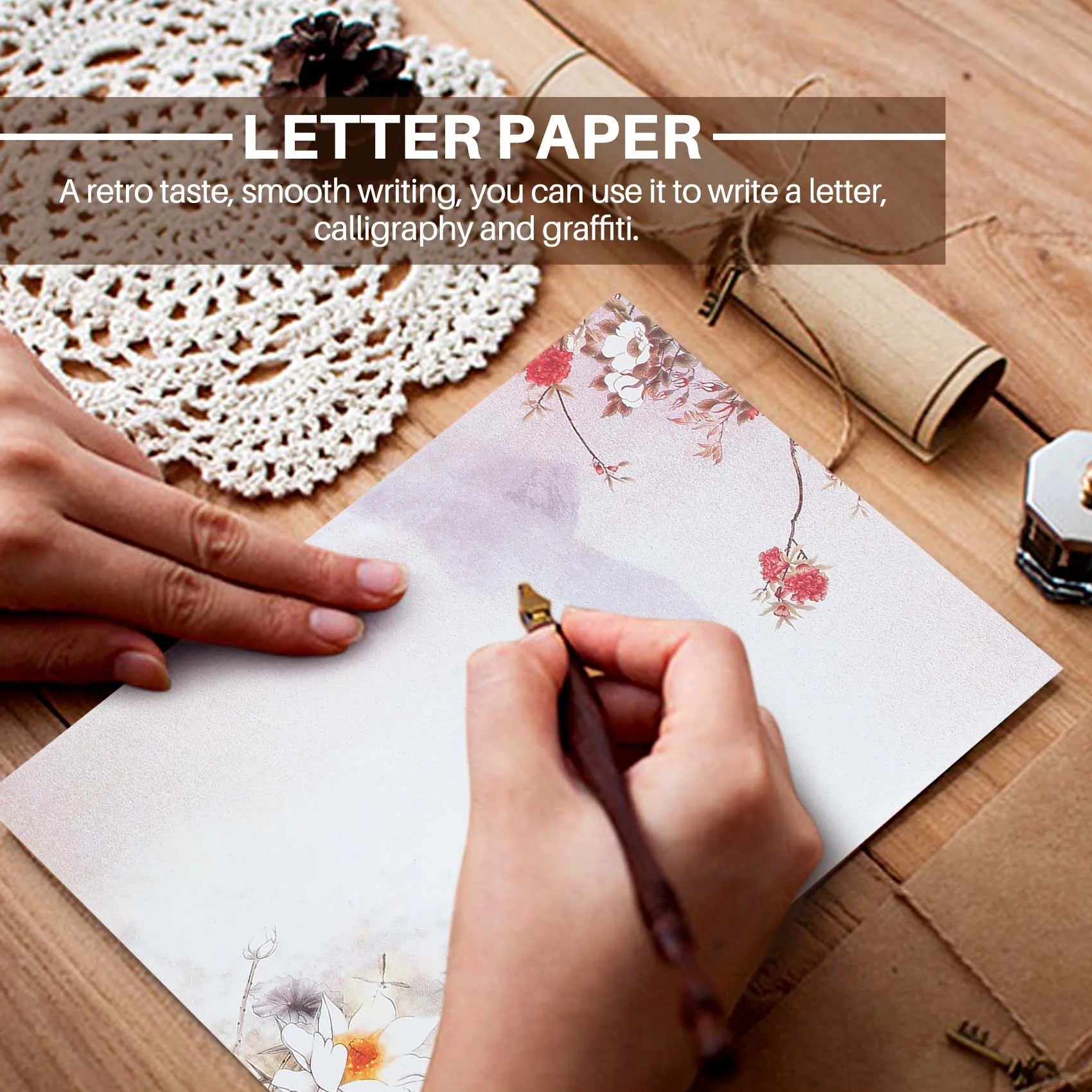 Stationary 48PCS Writing Stationery Paper , Letter Writing Paper Letter Sets