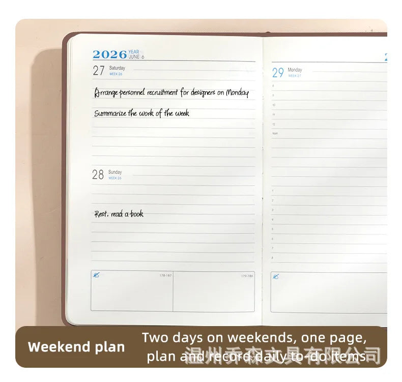 2026 Planner, Self-Discipline Calendar Planner, Weekly & Monthly Planner Layouts, 360-Page Daily Organizer,Portable Planner Book