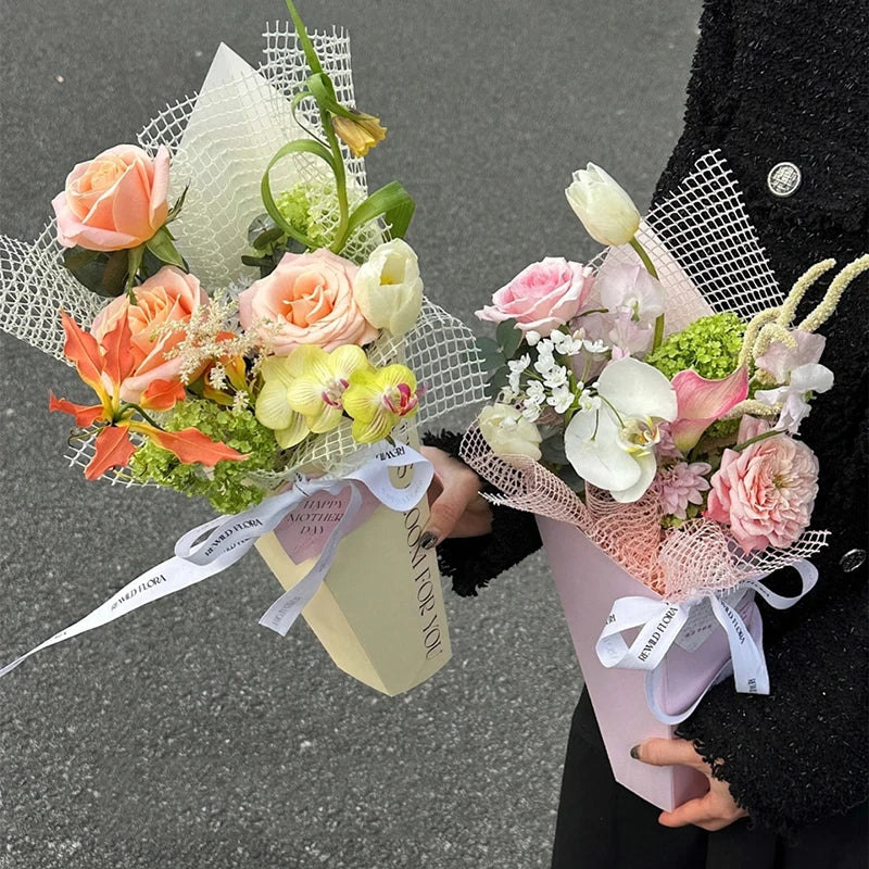 1pc Flower Wrapping Paper Gift Box Bouquet Packaging Bag Flowers Paper Wrapping Material Graduation Wedding Party Supplies
