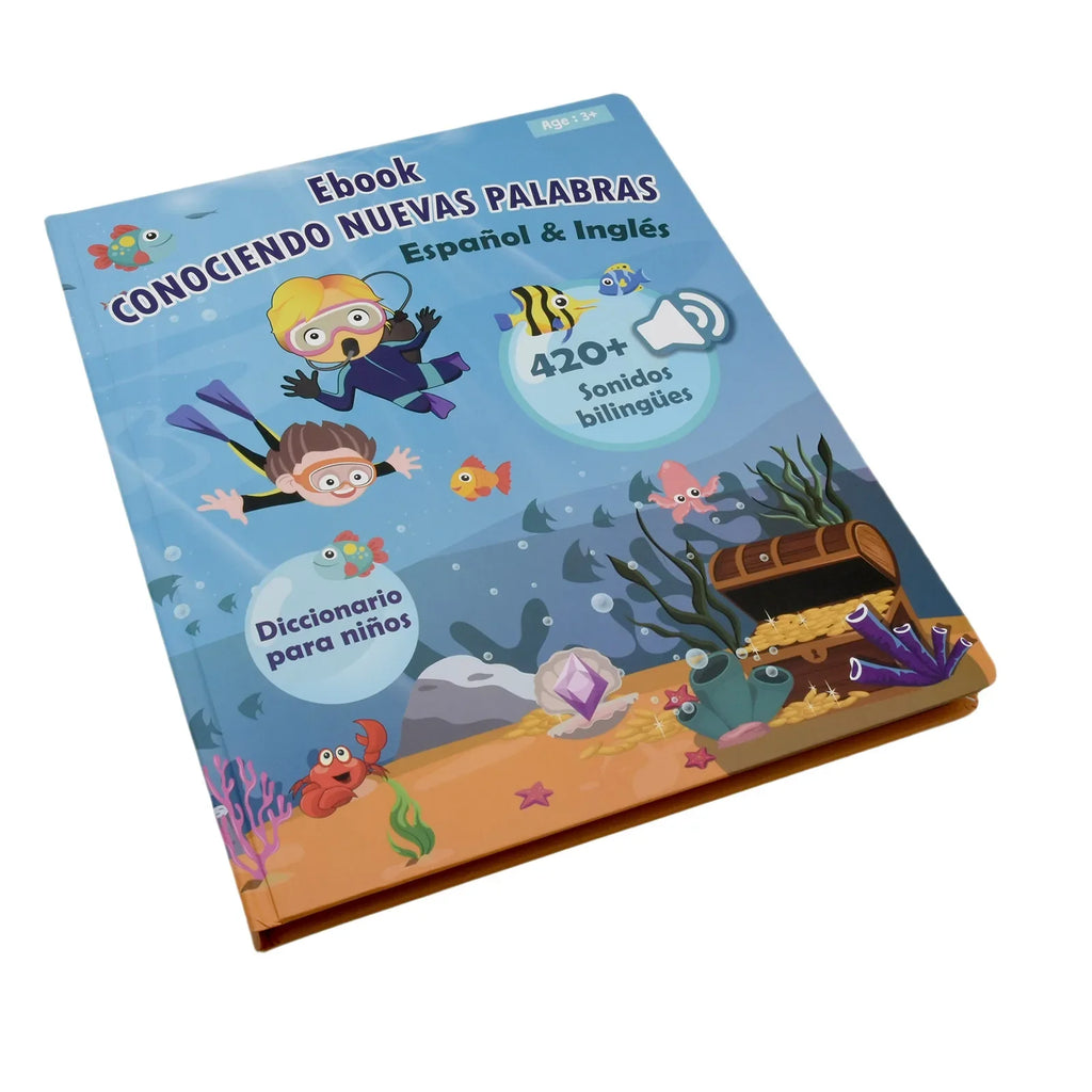 Spanish English Talking Learning Book for Kids Interactive Audio Sound Books Toddler Educational Toy To Learn Spanish Bilingual