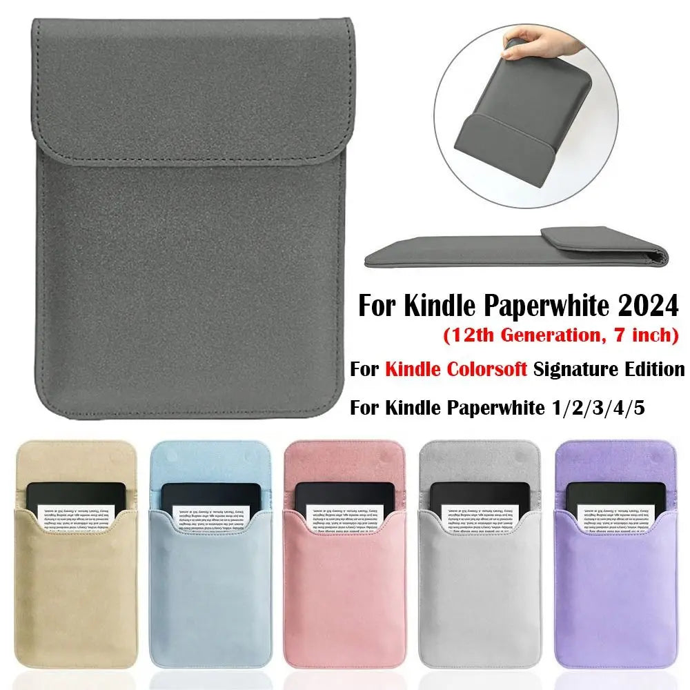 6.8 7 inch e-Reader Sleeve 12th Generation Ultra Slim Carrying Case for Kindle Paperwhite 2024/Colorsoft Signature Edition