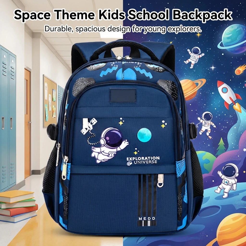 Ergonomic Kids School Backpack Lightweight Waterproof Large Capacity with Adjustable Straps for Grade 1-6 Students