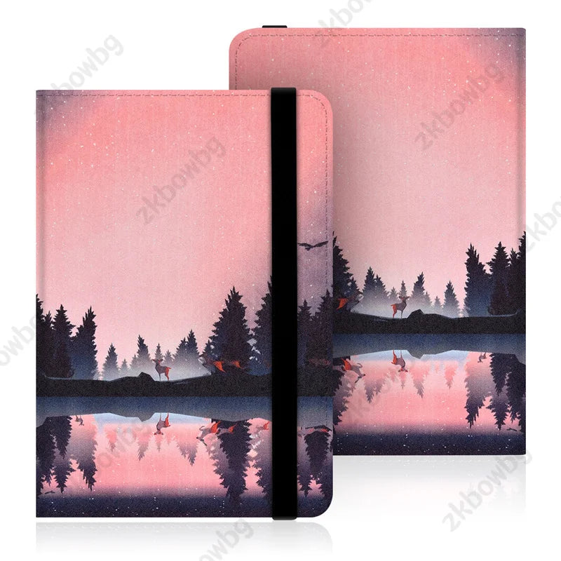 Universal Case for Kindle 4/5 E-book Reader 6" Inch Kindle Touch 2014 (Kindle 7 7th Generation) WP63GW Ebook Case Book Cover