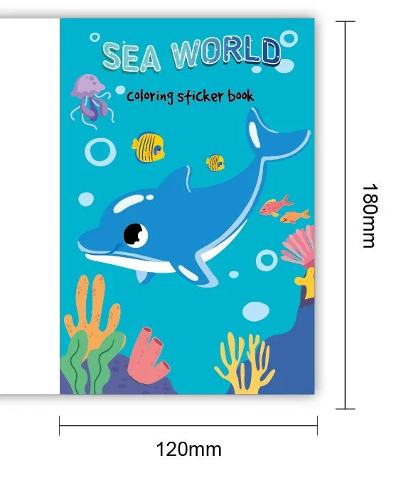 Coloring Book Children Sticker Books Fun Coloring Books 3-6 years Early Education Preschool Activities DIY Themed Drawing Books