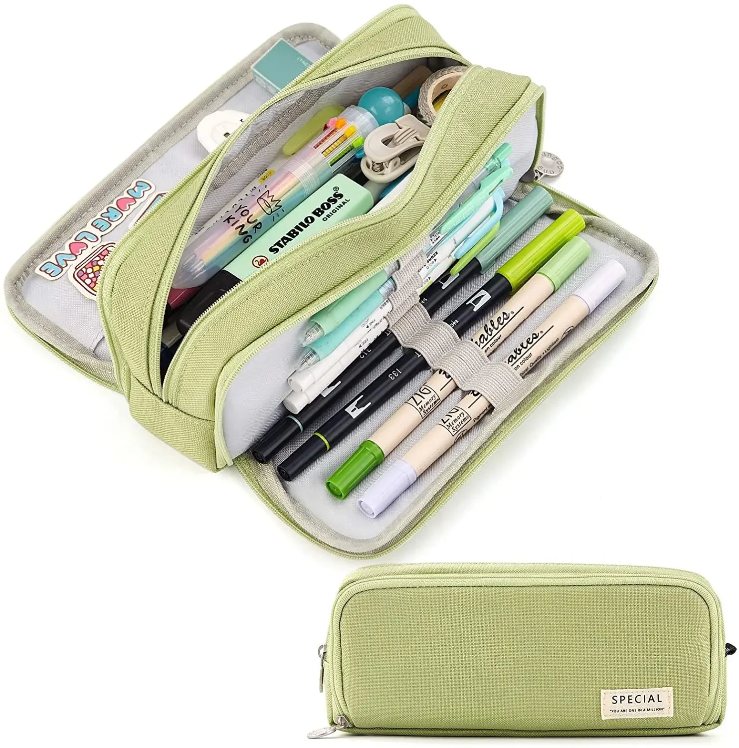 Pencil Case Large Capacity Pencil Pouch Aesthetic Pen Bag Office Stationery Organizer Simple Sturdy Multifunctional Pencil Bag