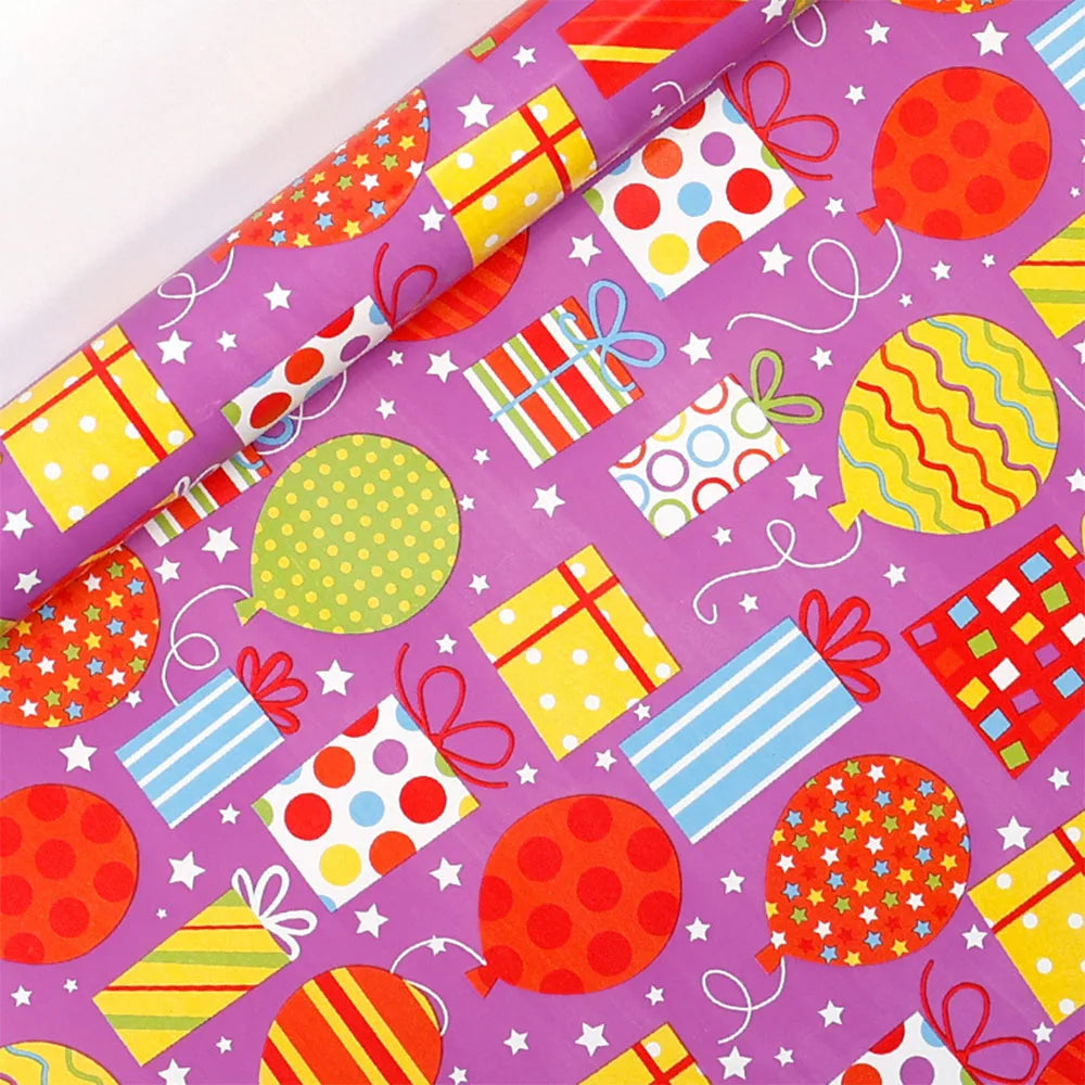 16in x 118in Wrapping Paper DIY For Wrapped Christmas Birthday Present Moving Decorative Gift Black White Packing Craft Material