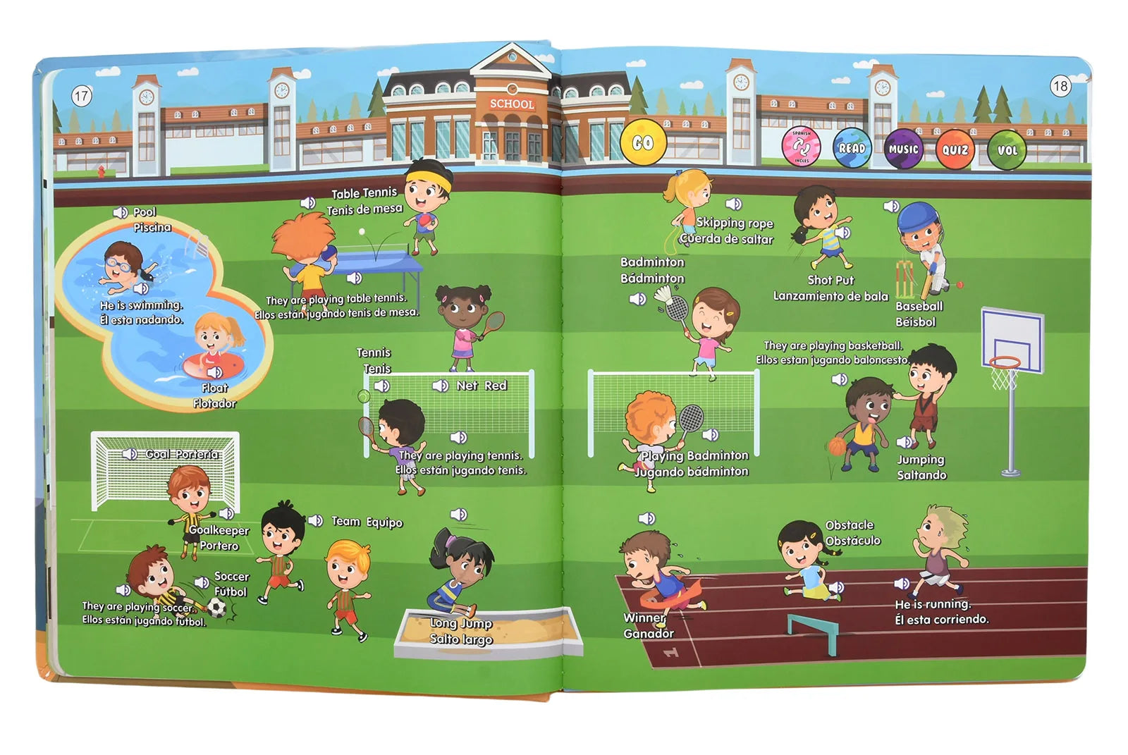 Spanish English Talking Learning Book for Kids Interactive Audio Sound Books Toddler Educational Toy To Learn Spanish Bilingual