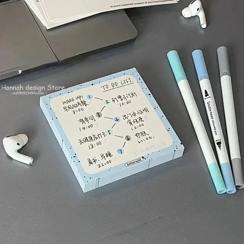 100 Pads/Pack Paper Transparent Inches Sticky Note Pads School Stationery Posted It Sticky Note Pads Planner Sticky Notes