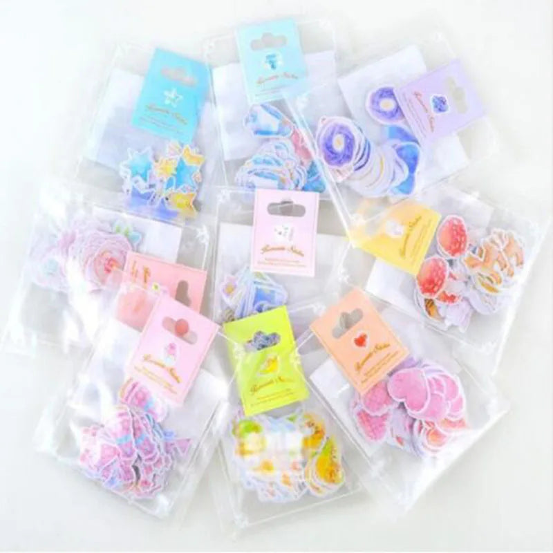 Special Price! 65-70 Pieces / More Romantic Mini Paper Sticker Bag Diy Diary Planner Decorative Map Scrapbook Kawaii Stationery