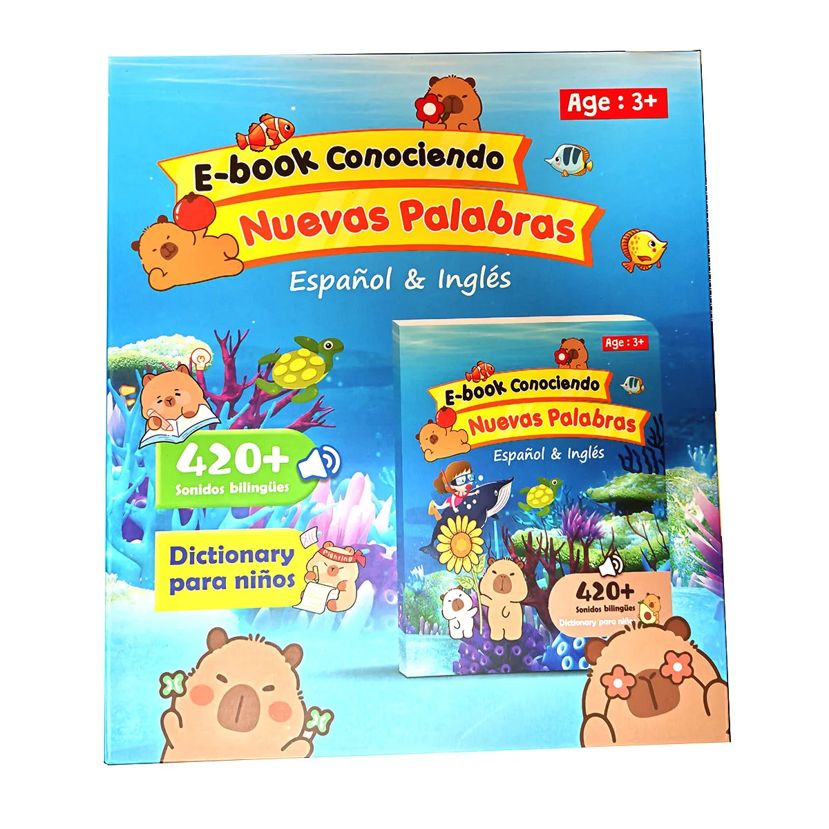 Spanish English Talking Learning Book for Kids Interactive Audio Sound Books Toddler Educational Toy To Learn Spanish Bilingual
